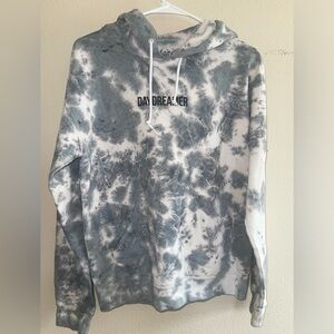 Bowery Daydreamer Grey Tie‎ Dye Hoodwd Sweatshirt Hoodie size Small